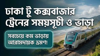 ঢাকা টু কক্সবাজার ট্রেনের সময়সূচী ও ভাড়া