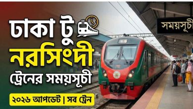 ঢাকা টু নরসিংদী ট্রেনের সময়সূচী