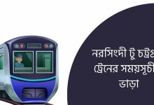 নরসিংদী টু চট্রগ্রাম ট্রেনের সময়সূচী ও ভাড়া