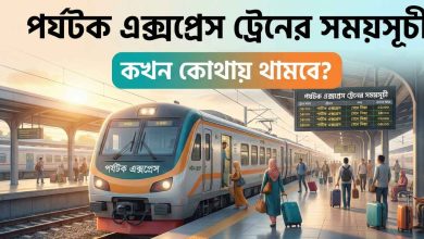 পর্যটক এক্সপ্রেস ট্রেনের সময়সূচী