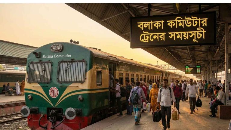 বলাকা কমিউটার ট্রেনের সময়সূচী