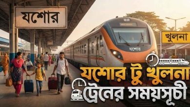 যশোর টু খুলনা ট্রেনের সময়সূচী