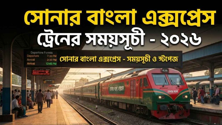 সোনার বাংলা এক্সপ্রেস ট্রেনের সময়সূচী